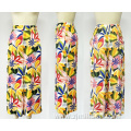 PRINTED WIDE LEG PANTS